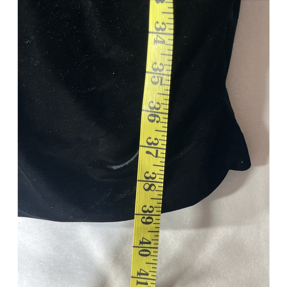 Gap Maternity Velvet Bodycon Dress Small Black Scoop Neck Ruched Party Classic - Picture 6 of 10